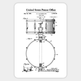 Snare Drum Patent Black Sticker